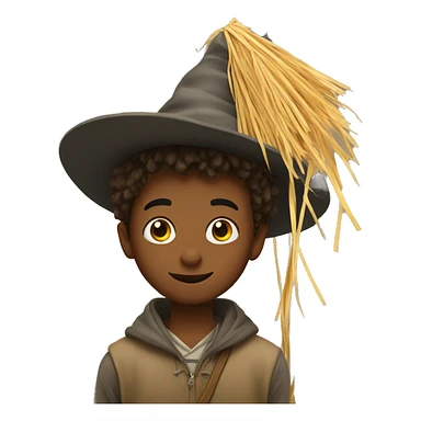 Boy with wizard hay sticker