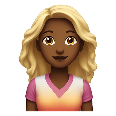 girl in sunset sticker