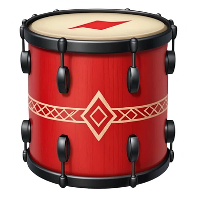 Decorative Drum red sticker