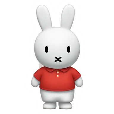 miffy using red shirt, just one miffy sticker