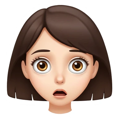 Shocked brunette girl sticker