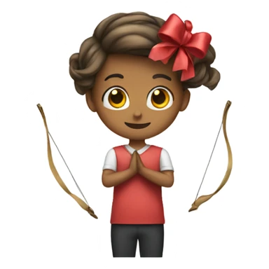 Giving a bow sticker