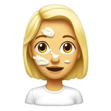 Girl with mayo on face sticker
