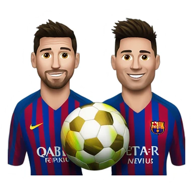 Messi and Ronaldo sticker