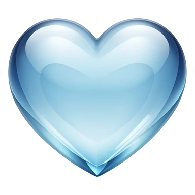 crystal clear heart sticker