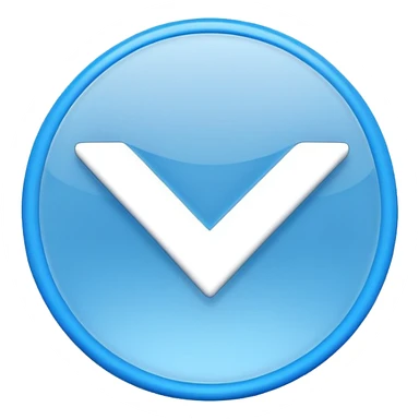 blue checkmark simple clear sticker