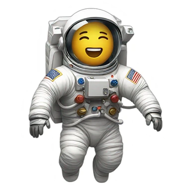 falling astronaut cute sticker