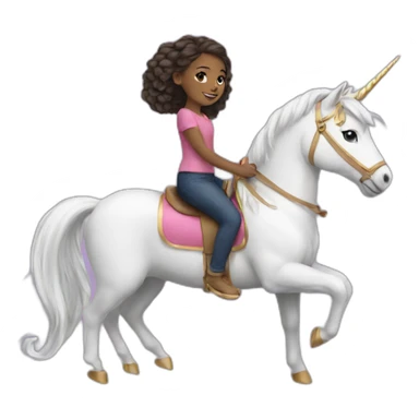 Girl on a unicorn sticker