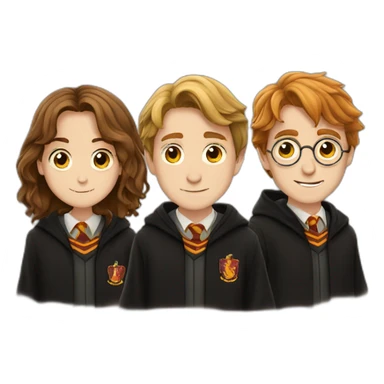 Harry Potter, Hermione, Ron sticker