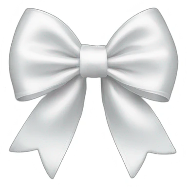 white satin bow sticker