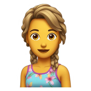 Chica en la playa sticker