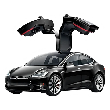 Tesla electric car sticker