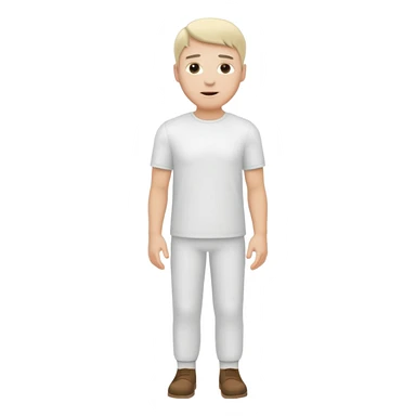 A white man whole body whole white  sticker