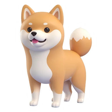 shiba inu standing happy sticker
