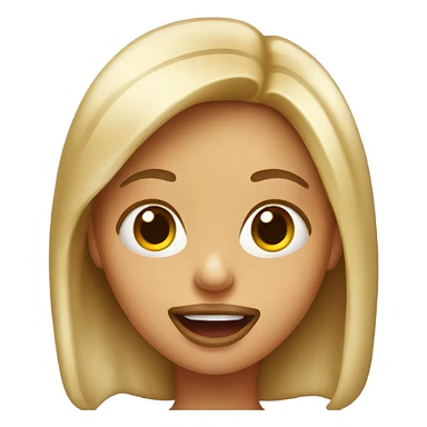 Girl sticking tongue out side of mouth sticker