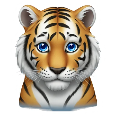 Tiger with blue eyes sticker