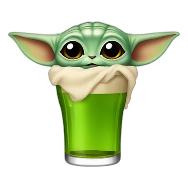 Baby yoda beer  sticker