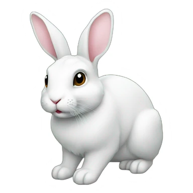 Rabbit white sticker