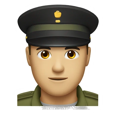 a black Military cap sticker