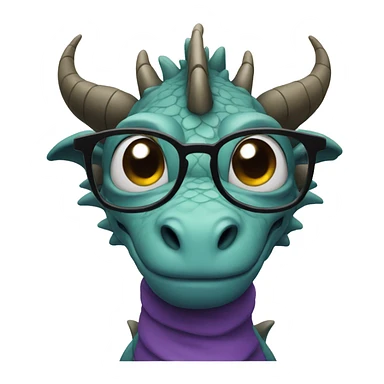 dragon with glasses  sticker
