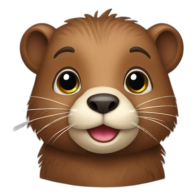 cute beaver sticker