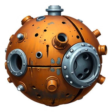 hyper realystic sea ​​mine sticker