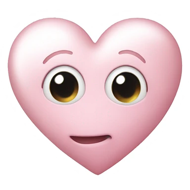 pearl light pink heart sticker