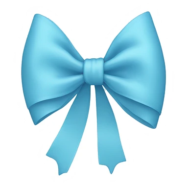 Light blue bow on light blue bow sticker