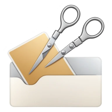 Scissors cutting ID card in half sticker