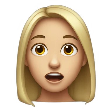 Terrified girl sticker