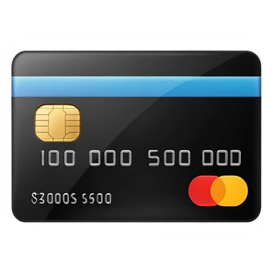 black credit card, no text sticker
