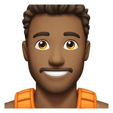 brunette fit man happy sticker