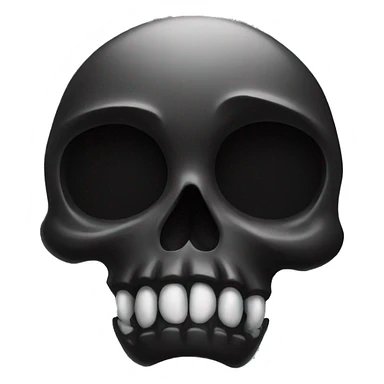 Black skull  sticker