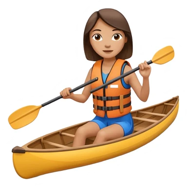 woman canoeist sticker