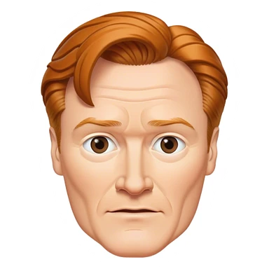 conan o'brien face sticker