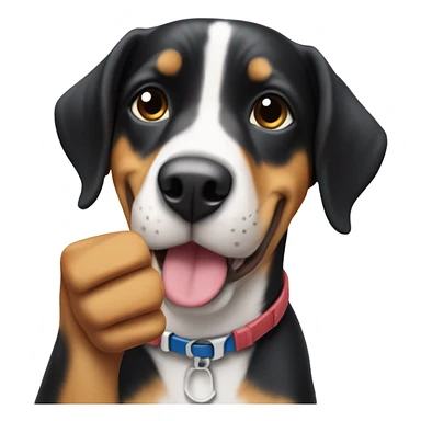 Entlebucher with thumb up sticker