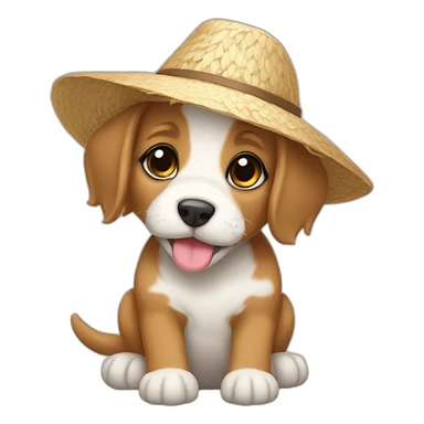ricehat puppy sticker