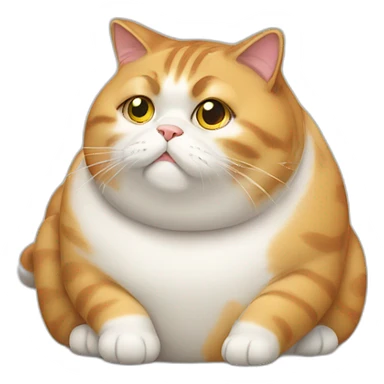 a very fat cat sticker