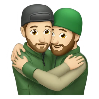 russian hugs chechen sticker