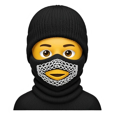 simple ski mask sticker
