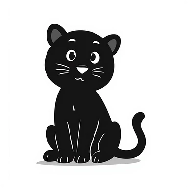 panther hand drawn doodle style sticker