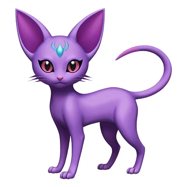 Sneasel-Espeon-Purrloin-Fakémon-hybrid-creature (full body)  sticker