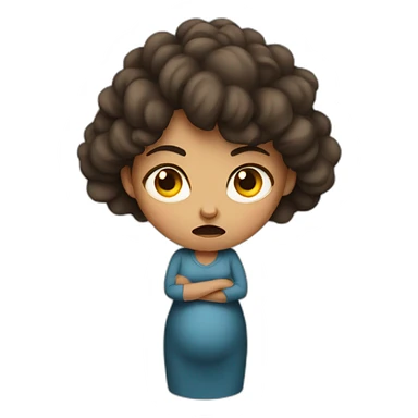 Angry pregnant woman sticker