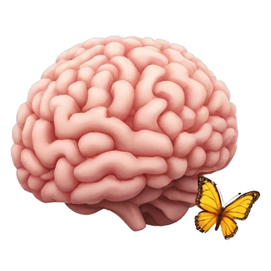explode brain emoji but with butterflies sticker