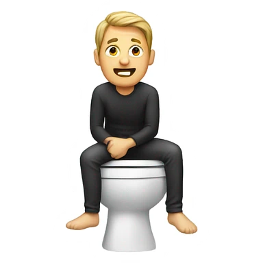 Man on toilet sticker