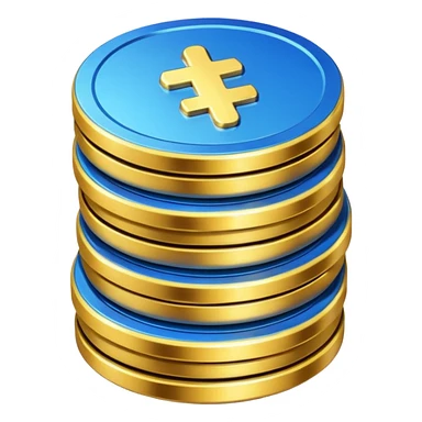 blue coins credit package sticker