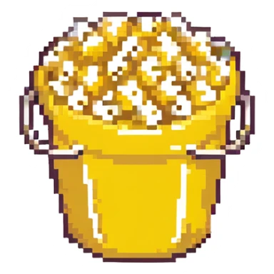 blue and green bucket of popcorn sticker