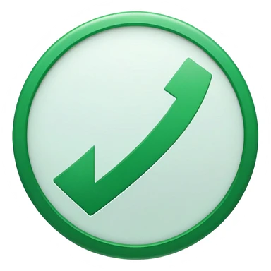 check mark in green circle sticker