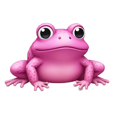 Pink toad on a beach sticker