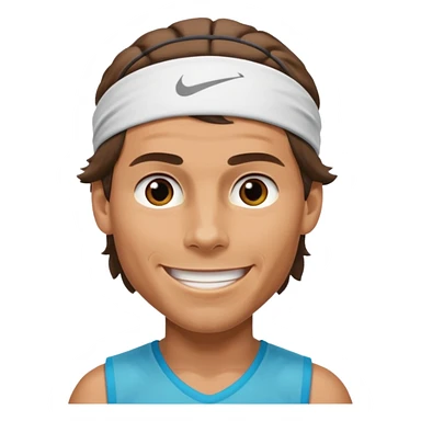 rafael nadal half body with head band,half body sticker